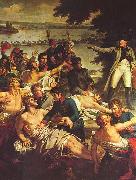 Charles Meynier, Napoleons Ruckkehr auf die Insel Lobau am 23. Mai 1809